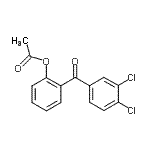 structure of CAS# 890098-84-7, 2-(3,4-Dichlorobenzoyl)phenyl acetate;2-Acetoxy-3',4'-dichlorobenzophenone