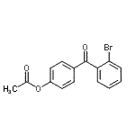 structure of CAS# 890099-44-2, 4-(2-Bromobenzoyl)phenyl acetate;4-Acetoxy-2'-bromobenzophenone
