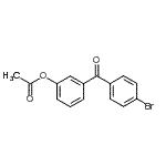 structure of CAS# 890099-61-3, 3-(4-Bromobenzoyl)phenyl acetate;3-Acetoxy-4'-bromobenzophenone