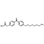 structure of CAS# 890099-93-1, 4-[4-(Heptyloxy)benzoyl]phenyl acetate;4-Acetoxy-4'-heptyloxybenzophenone