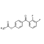 structure of CAS# 890099-95-3, 4-(2,3-Difluorobenzoyl)phenyl acetate;4-Acetoxy-2',3'-difluorobenzophenone
