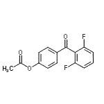 structure of CAS# 890100-01-3, 4-(2,6-Difluorobenzoyl)phenyl acetate;4-Acetoxy-2',6'-difluorobenzophenone