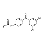 structure of CAS# 890100-15-9, 4-(3,5-Dichlorobenzoyl)phenyl acetate;4-Acetoxy-3',5'-dichlorobenzophenone
