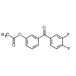 structure of CAS# 890100-20-6, 3-(3,4-Difluorobenzoyl)phenyl acetate;3-Acetoxy-3',4'-difluorobenzophenone