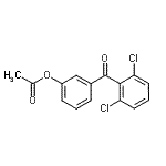 结构式 CAS# 890100-30-8, 3-(2,6-二氯苯甲酰基)苯基乙酸酯