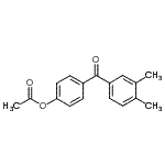 structure of CAS# 890100-35-3, 4-(3,4-Dimethylbenzoyl)phenyl acetate;4-Acetoxy-3',4'-dimethylbenzophenone