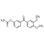 structure of CAS# 890100-42-2, 3-(3,4-Dimethoxybenzoyl)phenyl acetate;3-Acetoxy-3',4'-dimethoxybenzophenone