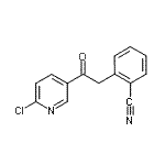 structure of CAS# 890100-44-4, 2-[2-(6-Chloro-3-pyridinyl)-2-oxoethyl]benzonitrile;2-chloro-5-[2-(2-cyanophenyl)-1-oxoethyl]pyridine