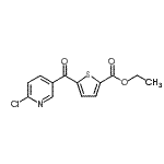 structure of CAS# 890100-50-2, Ethyl 5-[(6-chloro-3-pyridinyl)carbonyl]-2-thiophenecarboxylate;2-Chloro-5-(5-ethoxycarbonyl-2-thenoyl)pyridine