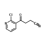 structure of CAS# 890100-74-0, 4-(2-Chloro-3-pyridinyl)-4-oxobutanenitrile;4-(2-Chloro-3-pyridyl)-4-oxobutyronitrile