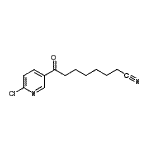 结构式 CAS# 890100-92-2, 8-(6-氯-3-吡啶基)-8-氧代辛烷腈
