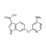 CAS#: 890130-07-1， 6-[(6-Amino-4-pyrimidinyl)oxy]-1H-indole-3-carboxylic acid
