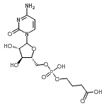 CAS#: 89142-98-3， 4-Amino-1-{5-O-[(3-carboxypropoxy)(hydroxy)phosphoryl]-D-arabinofuranosyl}-2(1H)-pyrimidinone