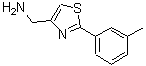 structure of CAS# 89152-85-2, 1-[2-(3-Methylphenyl)-1,3-thiazol-4-yl]methanamine;[2-(3-Methylphenyl)-1,3-thiazol-4-yl]methylamine;C-(2-m-Tolyl-thiazol-4-yl)-methylamine;MFCD04055034