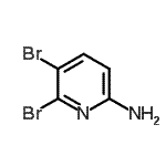 structure of CAS# 89284-11-7, 5,6-Dibromo-2-pyridinamine;5,6-Dibromo-2-pyridinamine;6-Amino-2,3-dibromopyridine;MFCD00234045