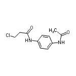 结构式 CAS# 893725-93-4, N-(4-乙酰氨基苯基)-3-氯-丙酰胺