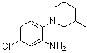 structure of CAS# 893751-41-2, 5-Chloro-2-(3-methyl-1-piperidinyl)aniline;5-chloro-2-(3-methyl-1-piperidinyl)aniline;MFCD07365171