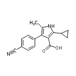 CAS#: 894074-70-5， 4-(4-Cyanophenyl)-2-cyclopropyl-5-methyl-1H-pyrrole-3-carboxylic acid