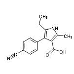 CAS#: 894074-71-6， 4-(4-Cyanophenyl)-5-ethyl-2-methyl-1H-pyrrole-3-carboxylic acid