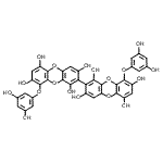 CAS#: 89445-12-5， 9,9'-Bis(3,5-dihydroxyphenoxy)-2,2'-bioxanthrene-1,1',3,3',6,6',8,8'-octol