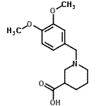 CAS#: 896046-80-3， 1-(3,4-Dimethoxybenzyl)-3-piperidinecarboxylic acid