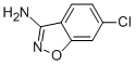 structure of CAS# 89692-53-5, 6-Chloro-1,2-Benzisoxazol-3-Amine;1,2-Benzisoxazol-3-Amine,6-Chloro-(9CI);6-CHLOROBENZO[D]ISOXAZOL-3-YLAMINE