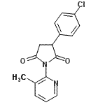 CAS#: 89703-08-2， 3-(4-Chlorophenyl)-1-(3-methyl-2-pyridinyl)-2,5-pyrrolidinedione