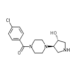 CAS#: 897651-93-3， (4-Chlorophenyl){4-[(3R,4R)-4-hydroxy-3-pyrrolidinyl]-1-piperazinyl}methanone