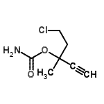 CAS#: 89850-56-6， 5-Chloro-3-methyl-1-pentyn-3-yl carbamate