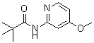 structure of CAS# 898561-60-9, N-(4-Methoxy-2-pyridinyl)-2,2-dimethylpropanamide;N-(4-Methoxy-pyridin-2-yl)-2,2-dimethyl-propionamide;N-(4-methoxypyridin-2-yl)pivalamide;MFCD08235130