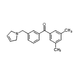 structure of CAS# 898749-07-0, [3-(2,5-Dihydro-1H-pyrrol-1-ylmethyl)phenyl](3,5-dimethylphenyl)methanone;3,5-dimethyl-3'-(3-pyrrolinomethyl) benzophenone