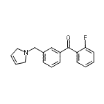 structure of CAS# 898749-23-0, [3-(2,5-Dihydro-1H-pyrrol-1-ylmethyl)phenyl](2-fluorophenyl)methanone;2-fluoro-3'-(3-pyrrolinomethyl) benzophenone
