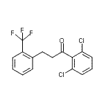 structure of CAS# 898749-86-5, 1-(2,6-Dichlorophenyl)-3-[2-(trifluoromethyl)phenyl]-1-propanone;2',6'-dichloro-3-(2-trifluoromethylphenyl)propiophenone