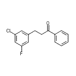 结构式 CAS# 898750-01-1, 3-(3-氯-5-氟苯基)-1-苯基-1-丙酮