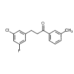 structure of CAS# 898750-07-7, 3-(3-Chloro-5-fluorophenyl)-1-(3-methylphenyl)-1-propanone;3-(3-chloro-5-fluorophenyl)-3'-methylpropiophenone
