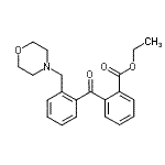 structure of CAS# 898750-14-6, Ethyl 2-[2-(4-morpholinylmethyl)benzoyl]benzoate;2-Carboethoxy-2'-morpholinomethyl benzophenone