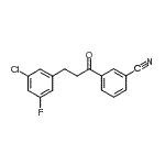 结构式 CAS# 898750-25-9, 3-[3-(3-氯-5-氟苯基)丙酰]苯甲腈