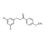 结构式 CAS# 898750-43-1, 3-(3-氯-5-氟苯基)-1-[4-(甲硫基)苯基]-1-丙酮
