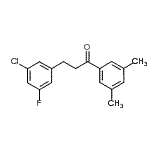 结构式 CAS# 898750-79-3, 3-(3-氯-5-氟苯基)-1-(3,5-二甲基苯基)-1-丙酮