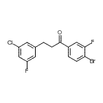 结构式 CAS# 898750-82-8, 1-(4-溴-3-氟苯基)-3-(3-氯-5-氟苯基)-1-丙酮