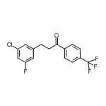 结构式 CAS# 898751-04-7, 3-(3-氯-5-氟苯基)-1-[4-(三氟甲基)苯基]-1-丙酮