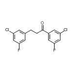 结构式 CAS# 898751-16-1, 1,3-二(3-氯-5-氟苯基)-1-丙酮