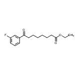 structure of CAS# 898752-14-2, Ethyl 8-(3-fluorophenyl)-8-oxooctanoate;ethyl 8-(3-fluorophenyl)-8-oxooctanoate