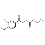 structure of CAS# 898752-55-1, Ethyl 4-(3-fluoro-4-methylphenyl)-4-oxobutanoate;ethyl 4-(3-fluoro-4-methylphenyl)-4-oxobutyrate