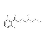 结构式 CAS# 898753-24-7, 乙基5-(2,6-二氟苯基)-5-氧代戊酸酯