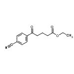 结构式 CAS# 898753-50-9, 乙基5-(4-氰基苯基)-5-氧代戊酸酯
