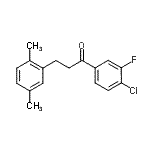 structure of CAS# 898753-69-0, 1-(4-Chloro-3-fluorophenyl)-3-(2,5-dimethylphenyl)-1-propanone;4'-chloro-3-(2,5-dimethylphenyl)-3'-fluoropropiophenone