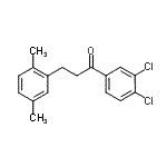 结构式 CAS# 898754-02-4, 1-(3,4-二氯苯基)-3-(2,5-二甲基苯基)-1-丙酮