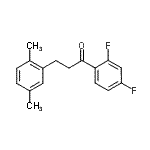 结构式 CAS# 898754-06-8, 1-(2,4-二氟苯基)-3-(2,5-二甲基苯基)-1-丙酮