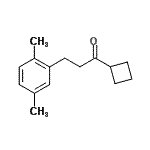 结构式 CAS# 898754-18-2, 1-环丁基-3-(2,5-二甲基苯基)-1-丙酮
